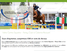 Tablet Screenshot of centre-equestre-calonne-ricouart.fr